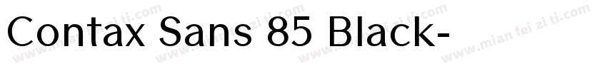 Contax Sans 85 Black字体转换